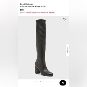 Stuart Weitzman Yuliana Leather Knee Boots